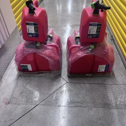 Smart Control Gas Can with Rear Handle, Red Fuel Container