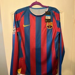 Ronaldinho Retro Barcelona Soccer Jersey