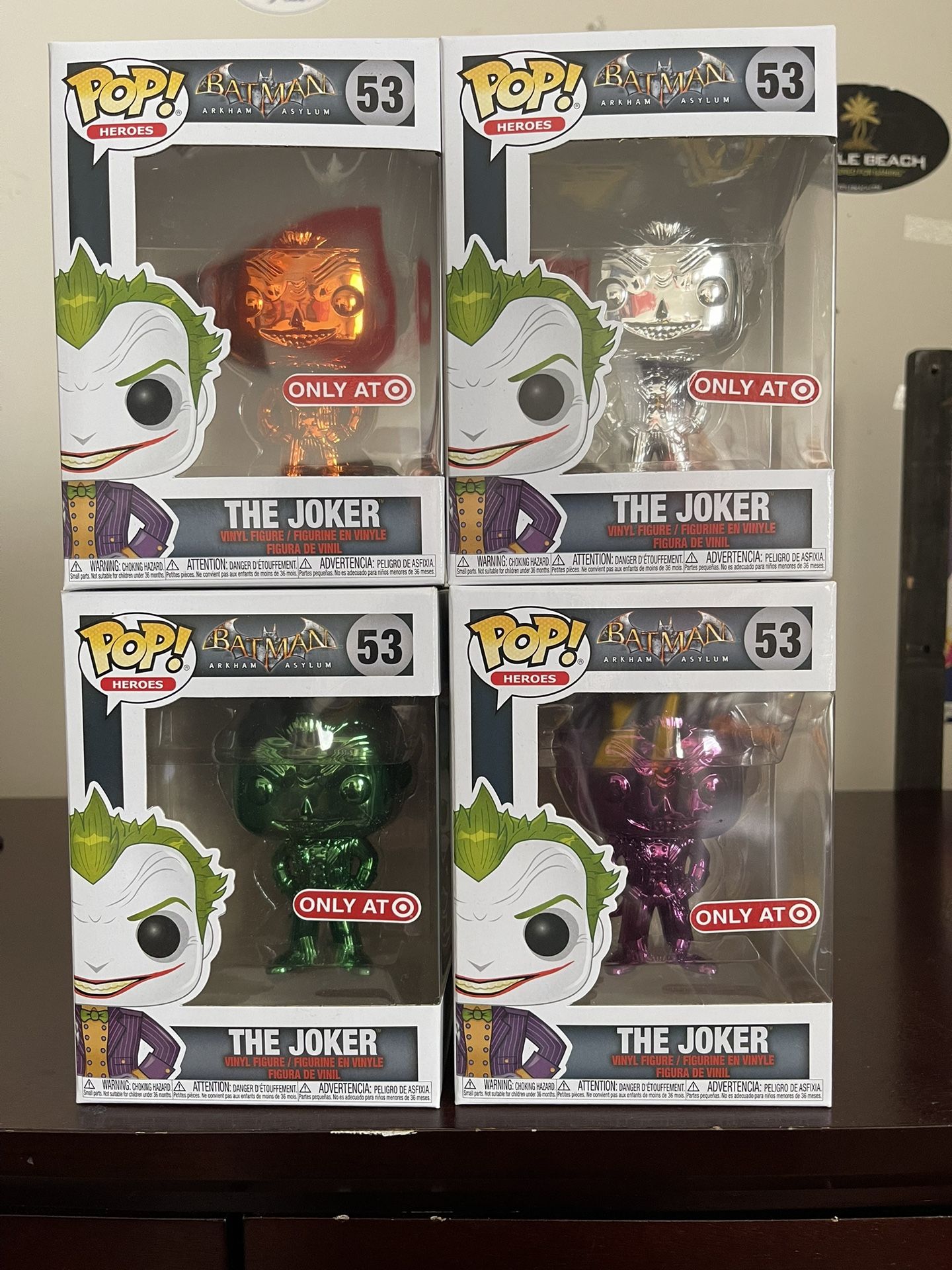 Funko Pop! Batman Arkham Asylum - The Joker (Chrome Set)