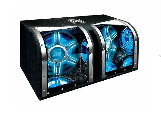 Dual subwoofer 12' 1100 wats con iluminacion