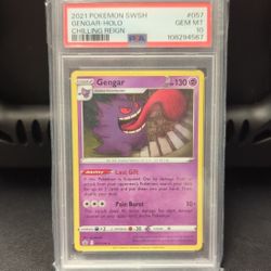 2021 Pokémon Gengar Holo Chilling Reign PSA 10