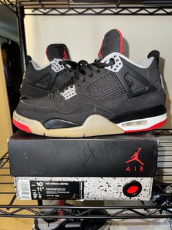 2019 Air Jordan Retro 4 Bred Sz10
