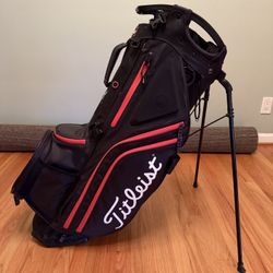Titleist Hybrid 14 Stand Bag Black/Red Colorway