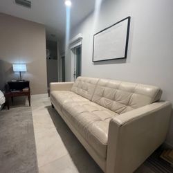 White Leather Sofa
