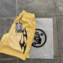 Yellow n Black Hellstar Shorts