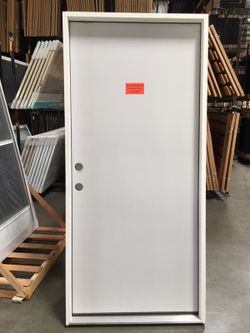 Pre hung steel wooden door 36x80 with frames