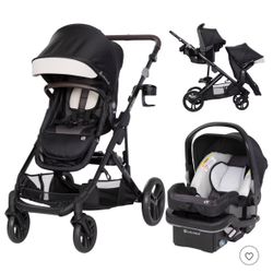 Baby Trend Morph Single to Double Modular Stroller Travel Systemic 