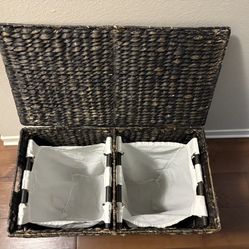 Wicker Laundry Sorter By Bay Isle Home 24x24x12