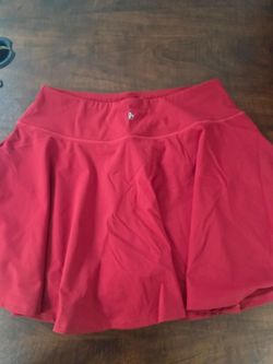 Red Athletic Tennis Skirt
