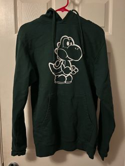 Dark Green Super Mario Yoshi Hoodie Sweater Long Sleeve Unisex Small Nintendo