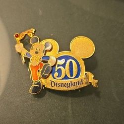 DISNEYLAND 50th ANNIVERSARY MICKEY MOUSE PIN