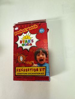 RYAN's WORLD. EXCAVATION GEM KIT. NOT USED