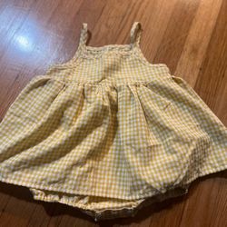 Baby Dress- Yellow Gingham 