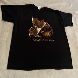 Charlie Wilson Shirt Men Large Black Singer Gap Band Graphic Lightweight Tee