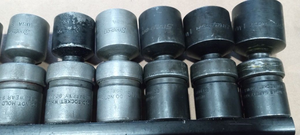 Snap On Swivel Socket Set 1/2 Drive 7/16 To 1 1/8