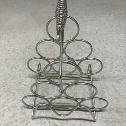 Silver Metal Wine Rack