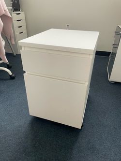 White 2-Drawer Mobile Filing Cabinet – $40 OBO