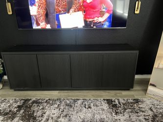 Black TV stand