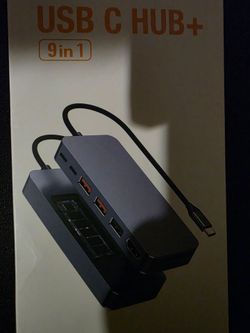 Usb c dock 9 in 1 w/ 128gb nvme