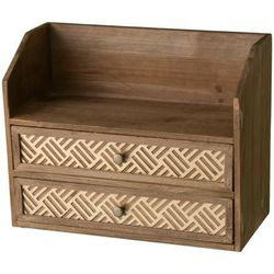 Organizador.   Material: Wood and metal
Dimensions: 12-3/4x6x10"
New