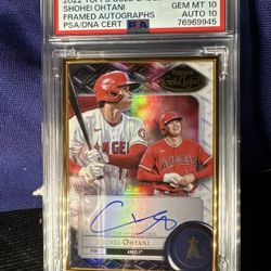 2022 RARE Shohei Ohtani Auto Framed /50 SSP PSA/DNA 10 / Auto 10 POP 1

