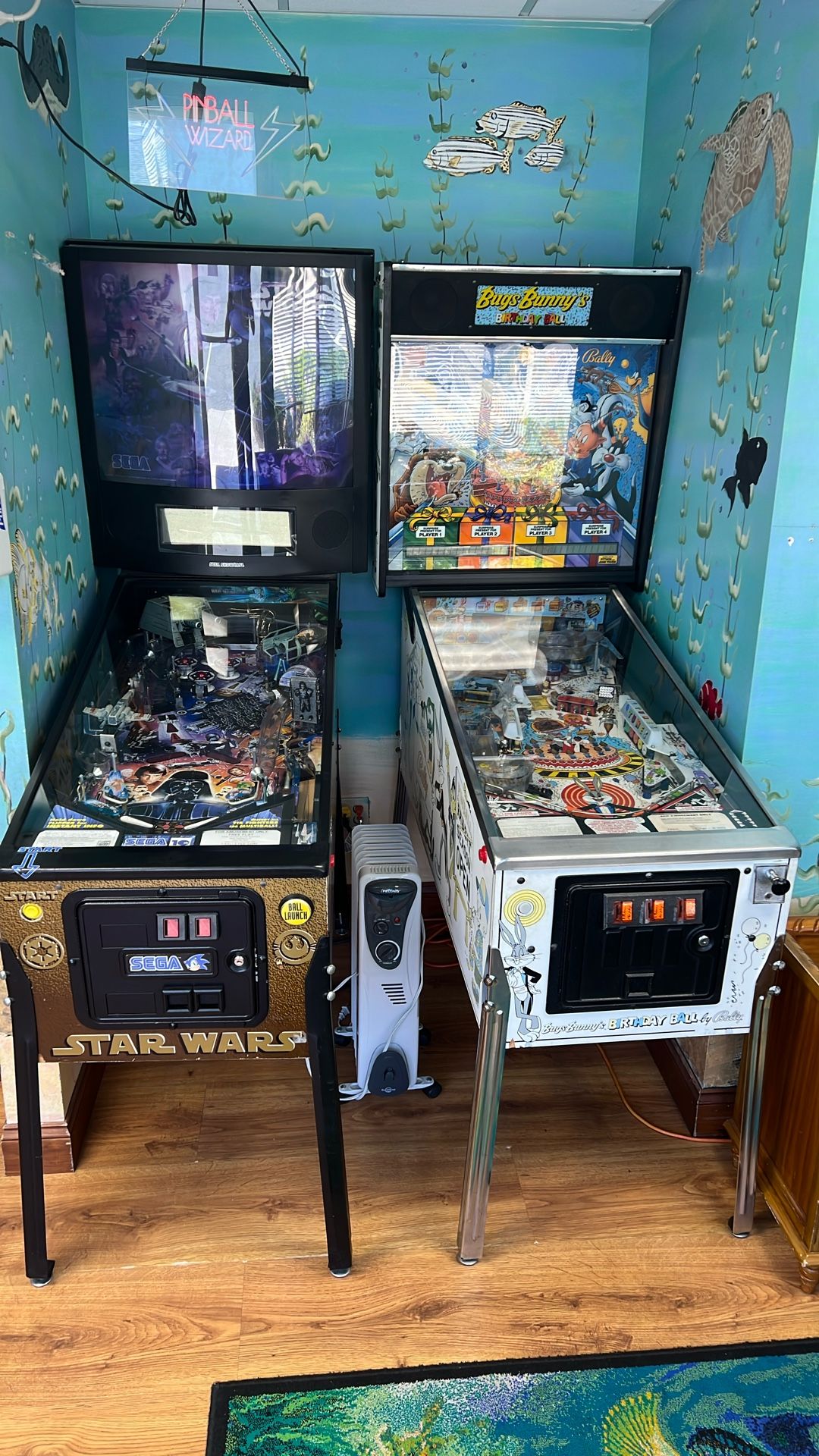 Buggs Bunny Birthday Ball / Sega Stars wars Pinball Machines