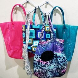 5 Colorful Large Tote Bags $10 for ALL
