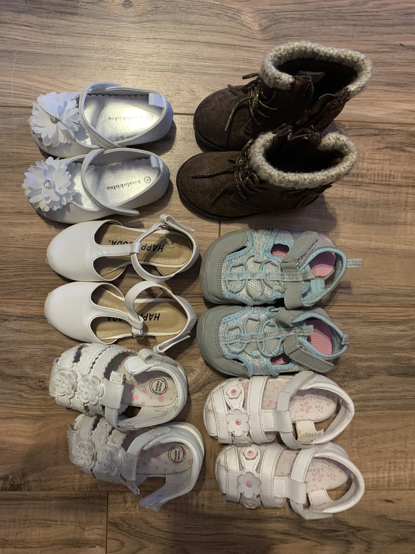 Girls toddler size 4 and 5 shoes and sandals and boots