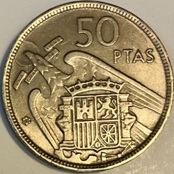 1957 Spain 50 Pesetas ( 17 Coins )