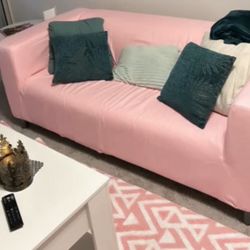 Klippan Ikea Loveseat Sofa couch , Can Take The Pink An D the Original Green Cover 