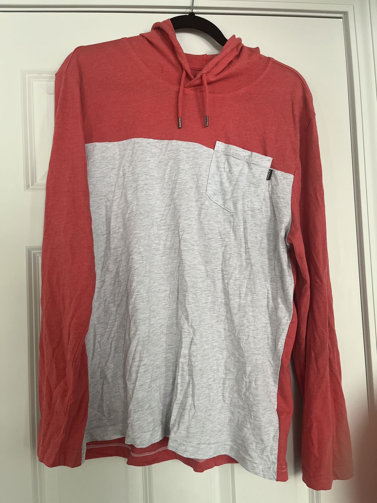 Hurley Hooded Pull Over Long Sleeve Shirt - Mens medium
