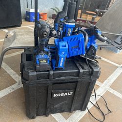 Kobalt Tools With Tool Box And 9 Pieces 