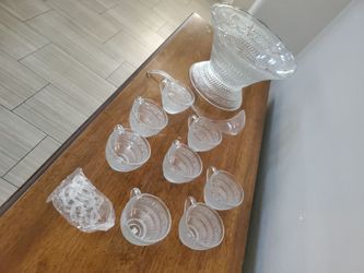 Vibtage Glass Punch Bowl Set – full 27 Pieces