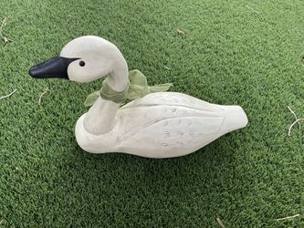 Vintage Carved Wooden Swan