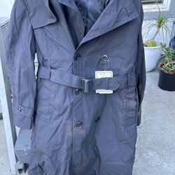 New Long Coat With Removable Lining Size 42