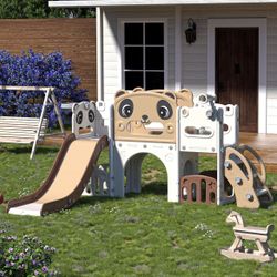 9-in-1 Toddler Slide and Climber Set Indoor Outdoor Slide Playset