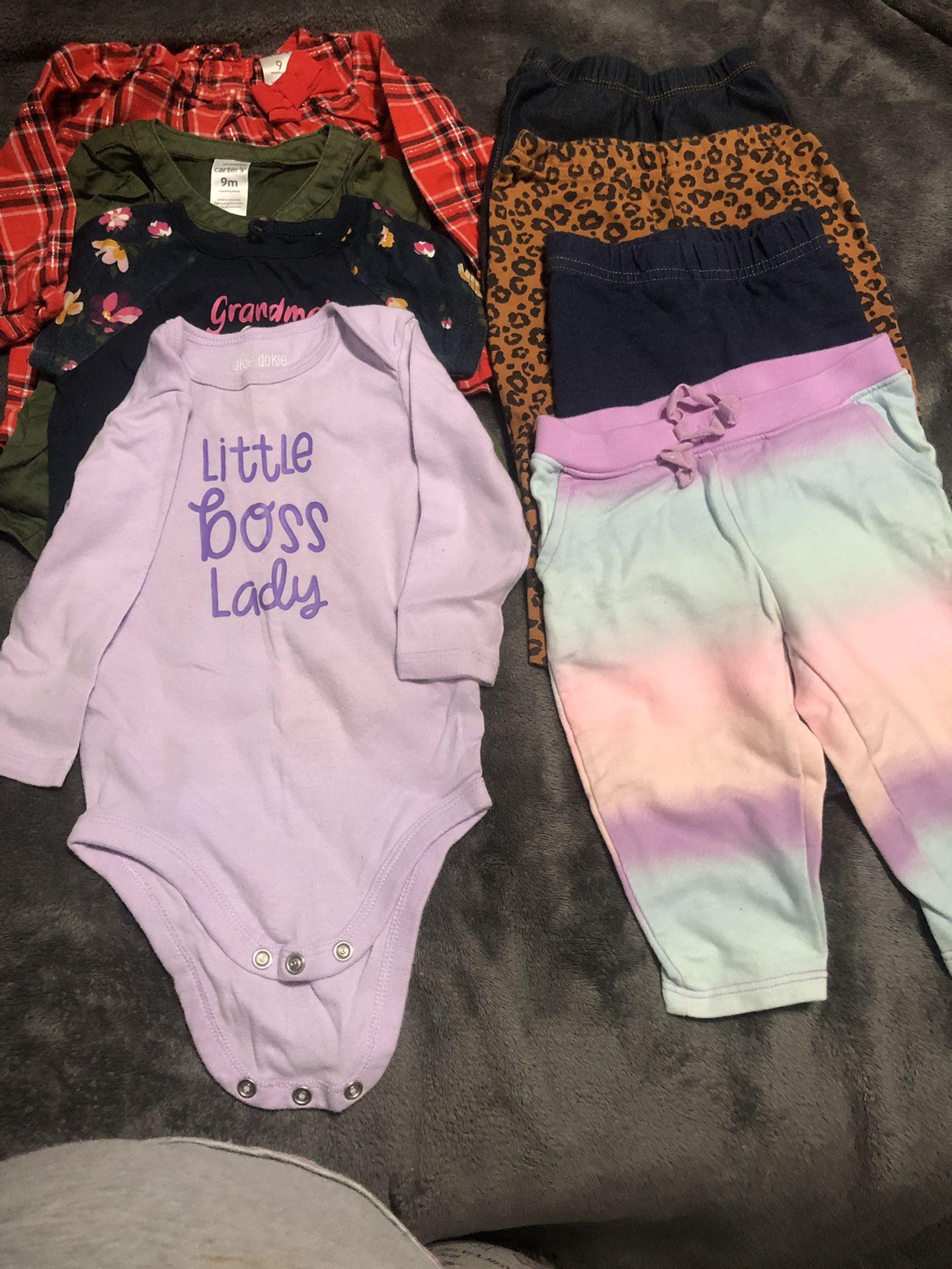 (4) Baby Girl Outfits Size 6-9 Months