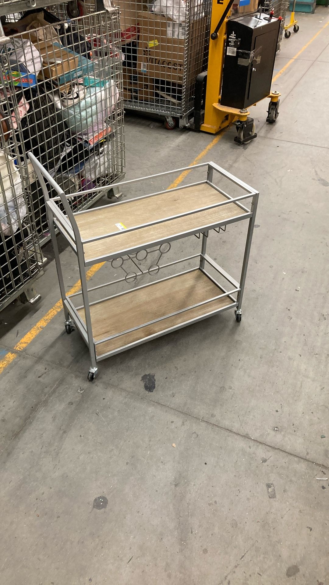 Silver Bar Cart