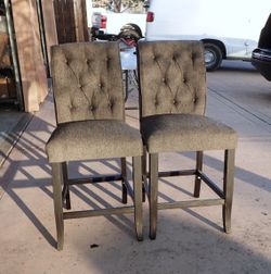 New Pair of Gray Counter Height Stools