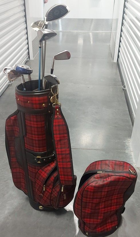 Golf Club Taylor Made And Honma Gold Bag