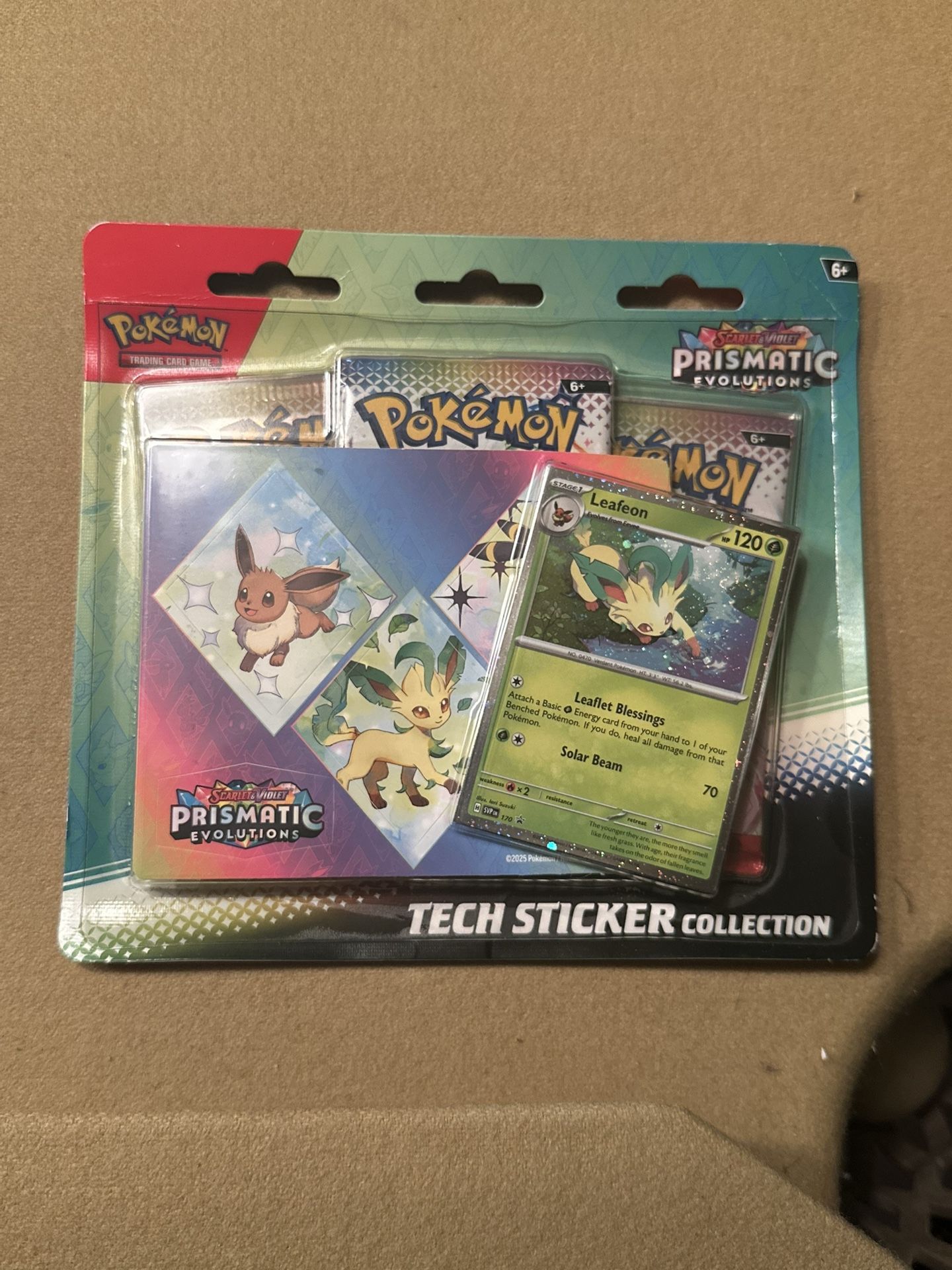 Pokemon TCG: Scarlet & Violet—Prismatic Evolutions Tech Sticker Collection – Leafeon (New)