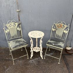 3 Piece Metal Patio Set 