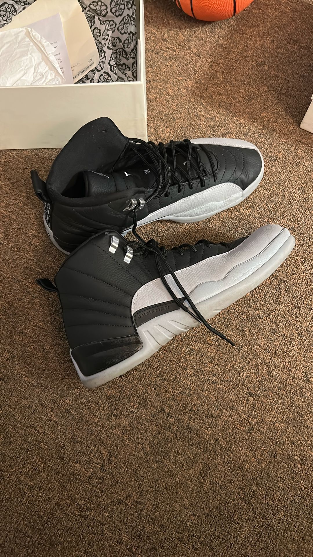 Size 12 Jordan 12 Black Grey Used