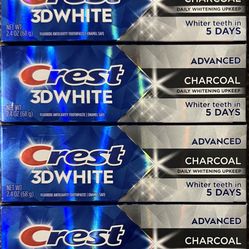 NEW Crest 3D White Advanced Charcoal Toothpaste Expires 9/2028 - Set of 6 2.4oz - Retail $28  Brighten your smile with Crest 3DWhite Advanced Charcoal