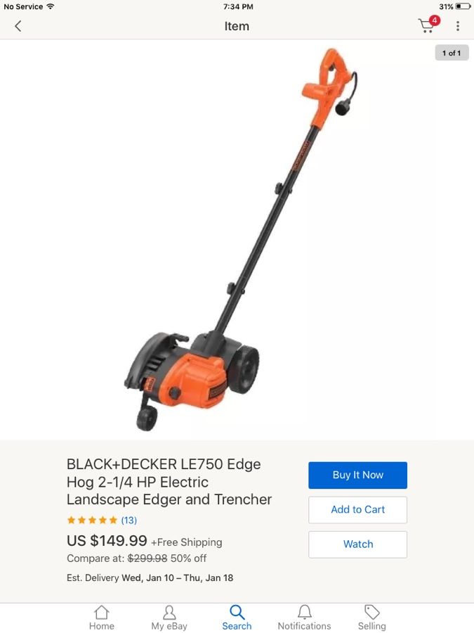 Black and decker edge hog 10$ works