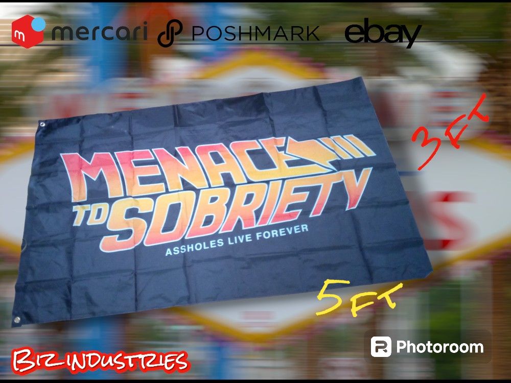 MENACE TO SOBRIETY AFL FLAG
