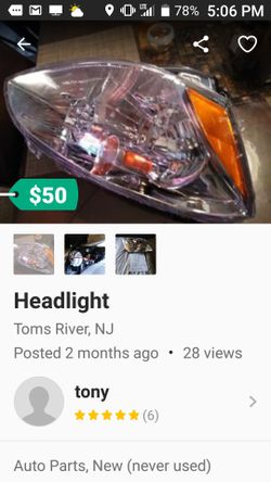2003 brand new altma right head light