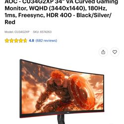 AOC Monitor 34”