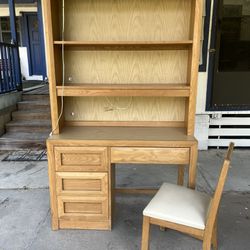 Small Desk w/ Hutch & Chair