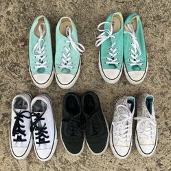 5-PAIR CONVERSE VANS 